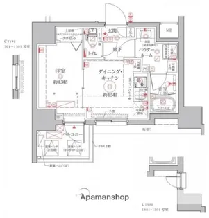 クレイシアIDZ上野【5階】の間取り