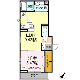 サンハイムS【1階】の間取り