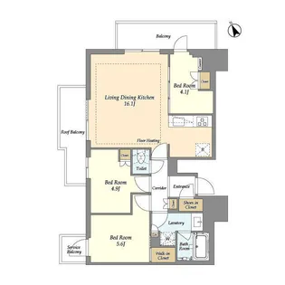 オアーゼ日暮里レジデンス【7階】の間取り