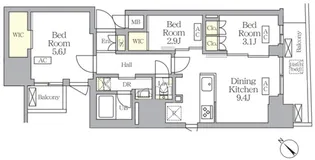 MFPRコート日本橋馬喰町【5階】の間取り