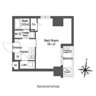 エスタート両国【10階】の間取り