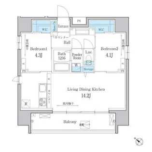 デュオメゾン文京白山【10階】の間取り