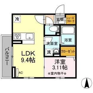 コンフォート北綾瀬【2階】の間取り