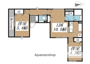 HEIM KOMORELIA【201号室】の間取り