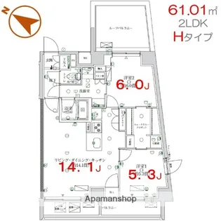 K−COURT押上【6階】の間取り