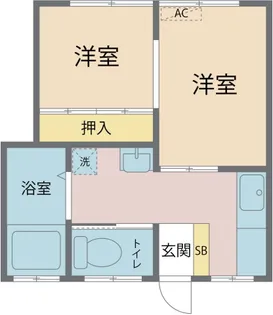 高橋荘【202号室号室】の間取り