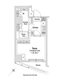 TRACK八丁堀【6階】の間取り