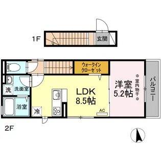 CRANE HILLS【2階】の間取り