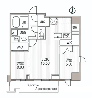 シーズンフラッツ両国サウス【4階】の間取り
