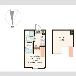 ハーモニーテラス北小岩ⅩⅧ【1階】の間取り