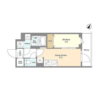 ドゥーエ曳舟2【3階】の間取り