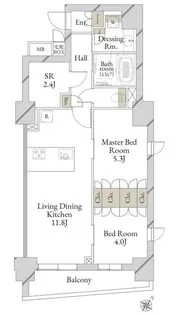 LIVECASA文京千石PREMIER【0502号室】の間取り