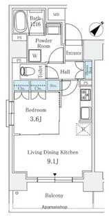 サンライズ茅場町【5階】の間取り