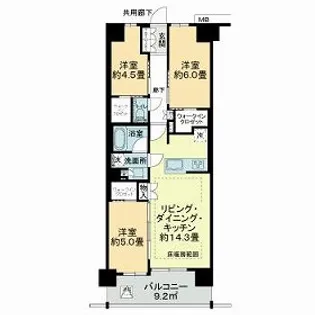 プレシス小岩ヴェルデ【8階】の間取り
