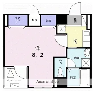 ヴェルデセゾン【5階】の間取り