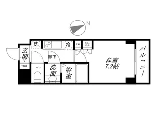 レジディア日本橋馬喰町Ⅱ【6階】の間取り