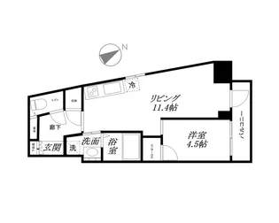レジディア日本橋馬喰町Ⅱ【5階】の間取り