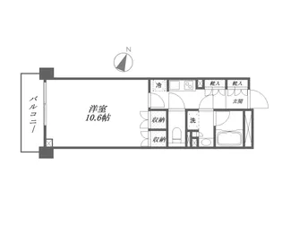 レジディア水道橋【13階】の間取り