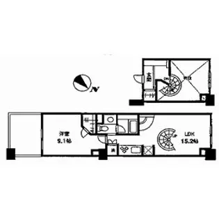 レジデンスシャルマン月島【7階】の間取り