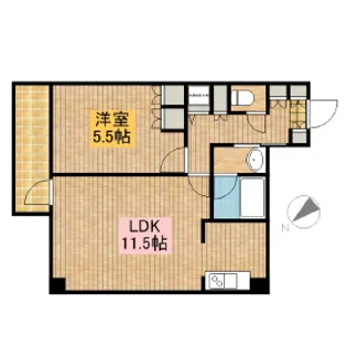 レジディア文京音羽【1階】の間取り