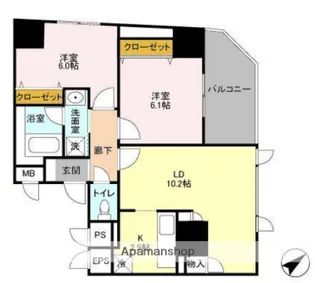 フォレンツタワー文京千石【9階】の間取り