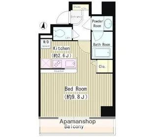 バンブー岩本町【4階】の間取り