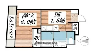 桜山ハイツ【3階】の間取り