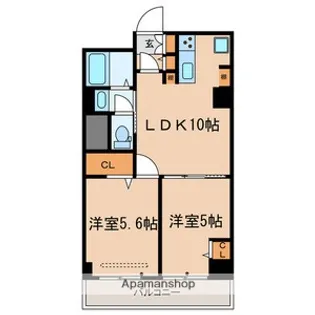 マンションかねき【6階】の間取り