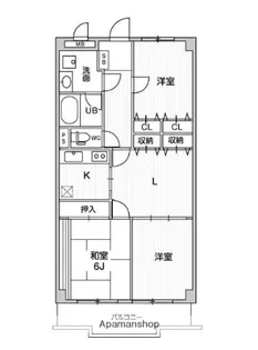 ピア・グランデ弐番館【3階】の間取り