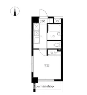 スカイコート神楽坂第2【2階】の間取り