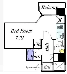 ヴェルト新宿夏目坂【2階】の間取り