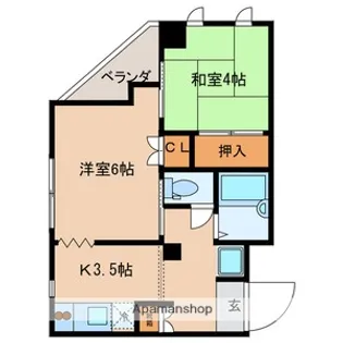 渡辺ビル【4階】の間取り