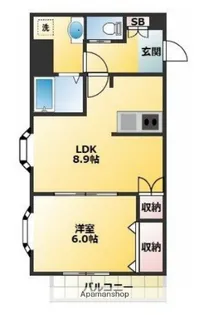 リビナ奥村ドゥー【3階】の間取り