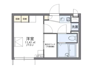 レオパレスクレイン【1階】の間取り