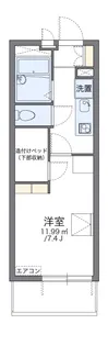 レオパレス藤【3階】の間取り