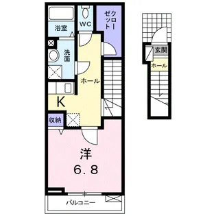 パークサイドソレイユ【2階】の間取り
