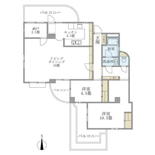 落合ミュージックハイム【3階】の間取り