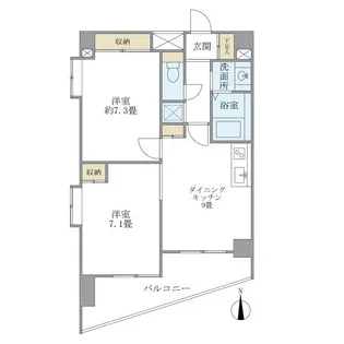 ドミール平和台【3階】の間取り