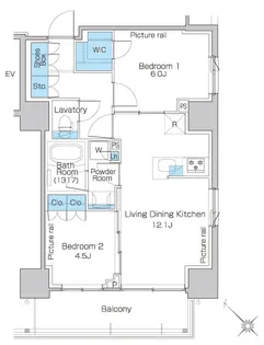 ルフォンプログレ滝野川【9階】の間取り