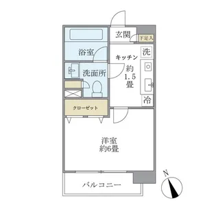 エコロジー白山レジデンス【7階】の間取り