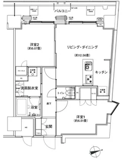アンビエンテ駒込【5階】の間取り