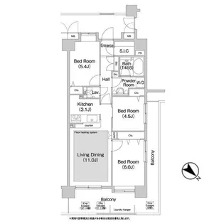 コンフォリア板橋仲宿【3階】の間取り