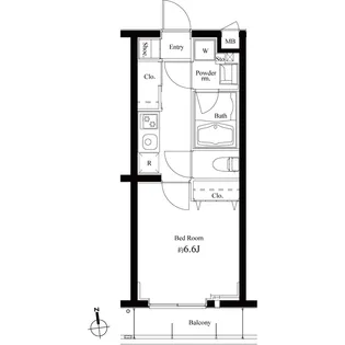ハーモニーレジデンス東京アーバンスクエア【4階】の間取り