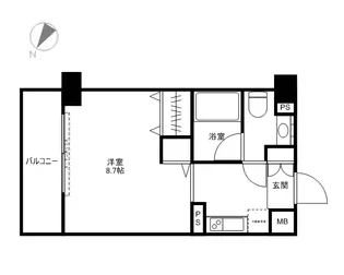 アーバンファースト神楽坂【5階】の間取り