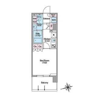 コンフォリア東新宿ステーションフロント【5階】の間取り