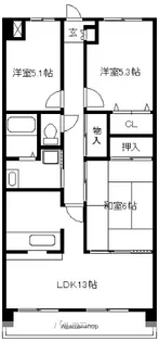 メルベーユ【1階】の間取り