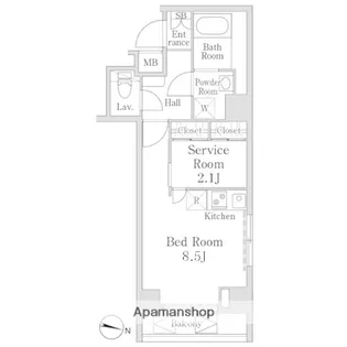 VAINQUEUR IWAMOTOCHO【4階】の間取り