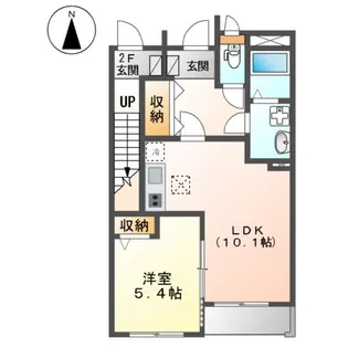 ディモア【00101号室】の間取り