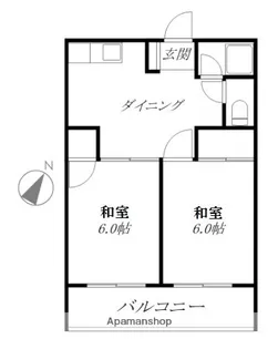 シティハイム北田園【2階】の間取り