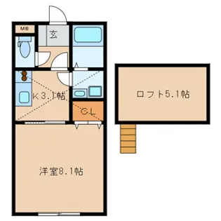 ケインズ赤羽【2階】の間取り